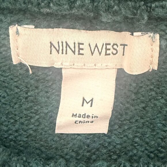 Nine West Forest Green Sequin Sweater | Holiday Glam | Size M - Picture 8 of 10